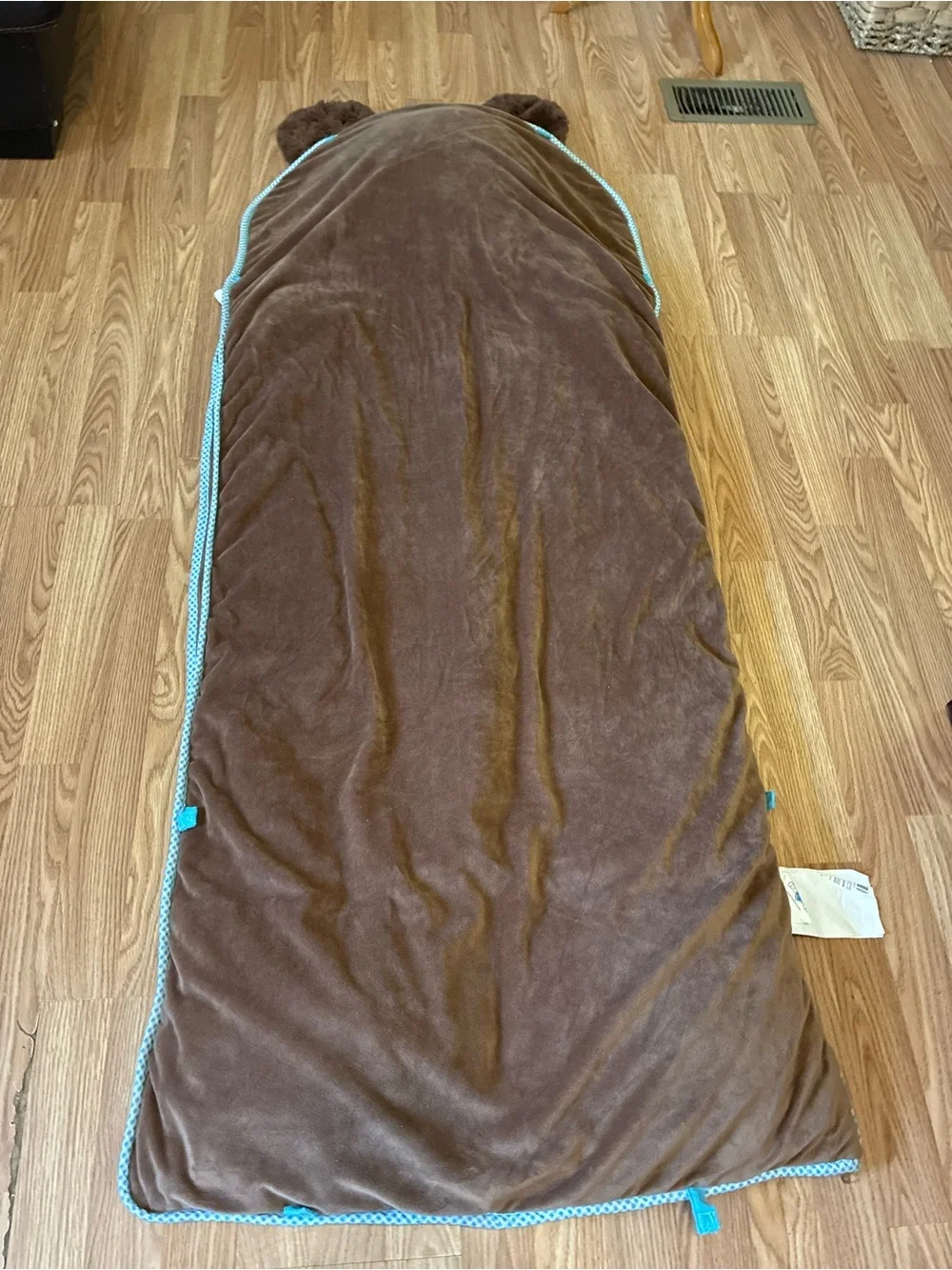 Hug Fun Kids Sleeping Slumber Bag Brown Plush Dog Pillow Head